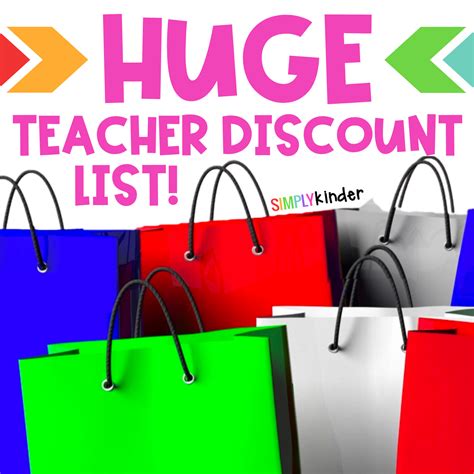 teacher discount stores.